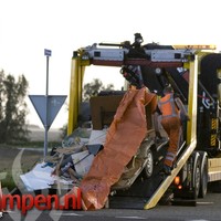 Caravan verwoest bij ongeval Ramspol