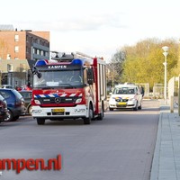 Bromfiets vat vlam in Kampen