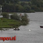 Boot omgeslagen op de IJssel Wilsum
