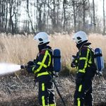 Groot stuk riet weggebrand aan de Venedijk