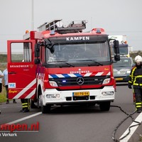 Auto uitgebrand op afrit Kampen-Zuid N50
