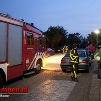 Wasmachine in brand in woning Stevinstraat