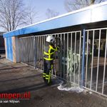 Containerbrand bij Rehobothschool