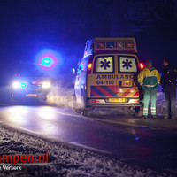 Auto klapt tegen boom Kamperstraatweg De Zande