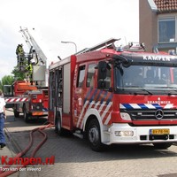 Brand op zolder van woning Ariohof