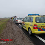 Auto te water langs de N50 bij Kampen
