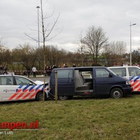 Blikschade en aanhouding na politie achtervolging