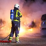 Auto's gaan in vlammen op