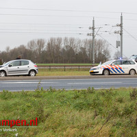 Eenzijdig ongeval op de N50 bij Zalkerbroek