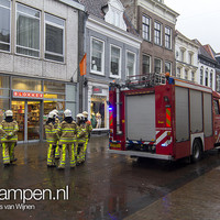 Gaslekkage bij de Blokker in Oudestraat Kampen
