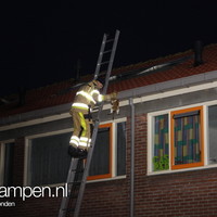 Kat in dakgoot in de De Bruynstraat