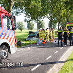 Automobilist bekneld bij eenzijdig ongeval Wilsum