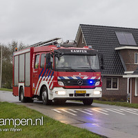 Vlammen zichtbaar bij schoorsteenbrand De Zande